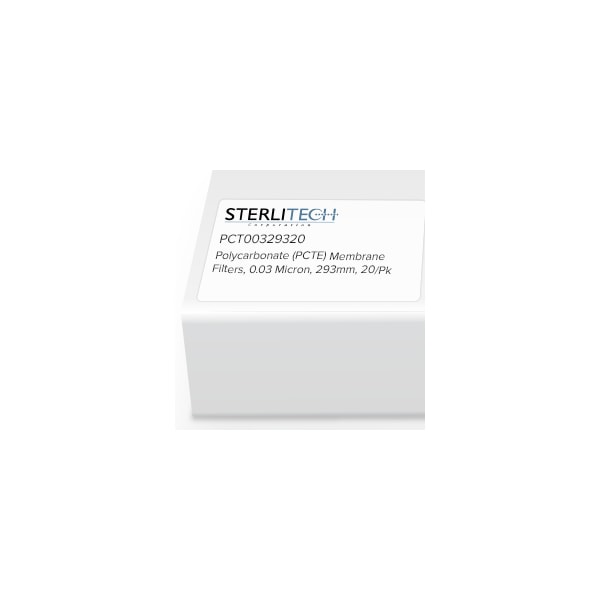 Polycarbonate (PCTE) Membrane Filters, 0.03 Micron, 293mm, PK20